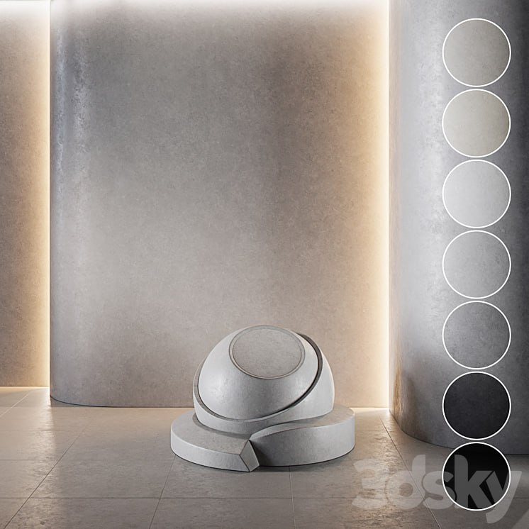 Decorative plaster | Concrete set (seamless) | 18