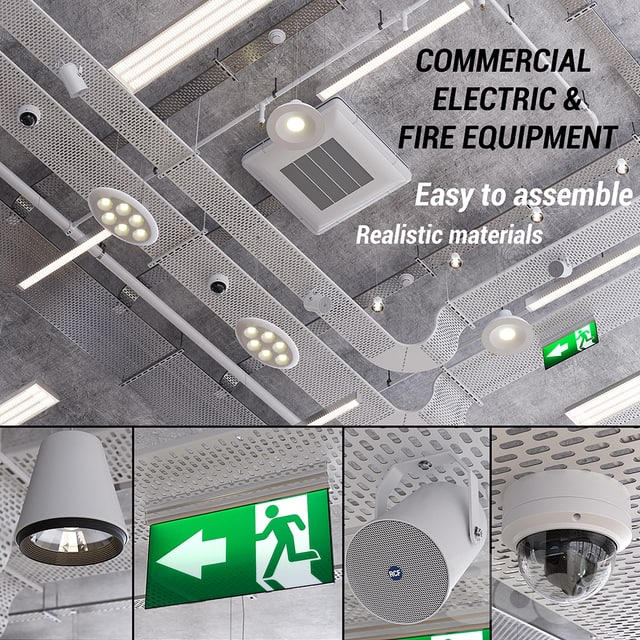 Commercial electric and fire fighting (vray GGX, corona PBR)