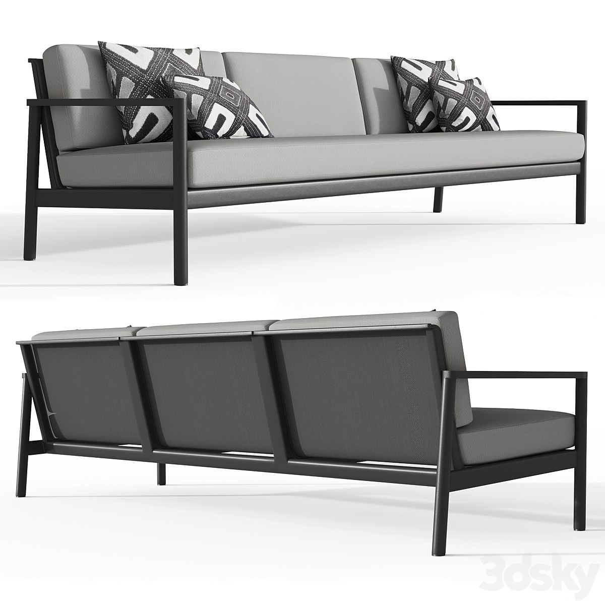 RH MARINO ALUMINU SOFA 96 PRO