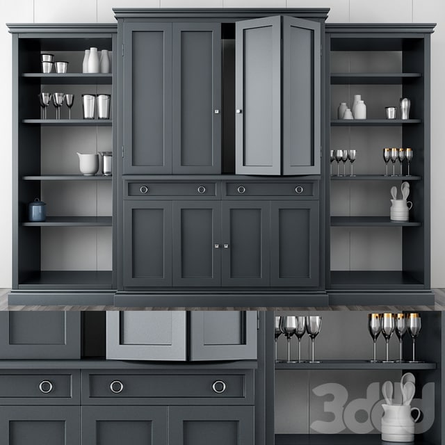 Cameo 4-Piece Grey Glass Door Wall