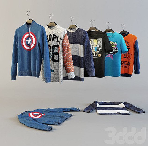 menswear collection on hangers