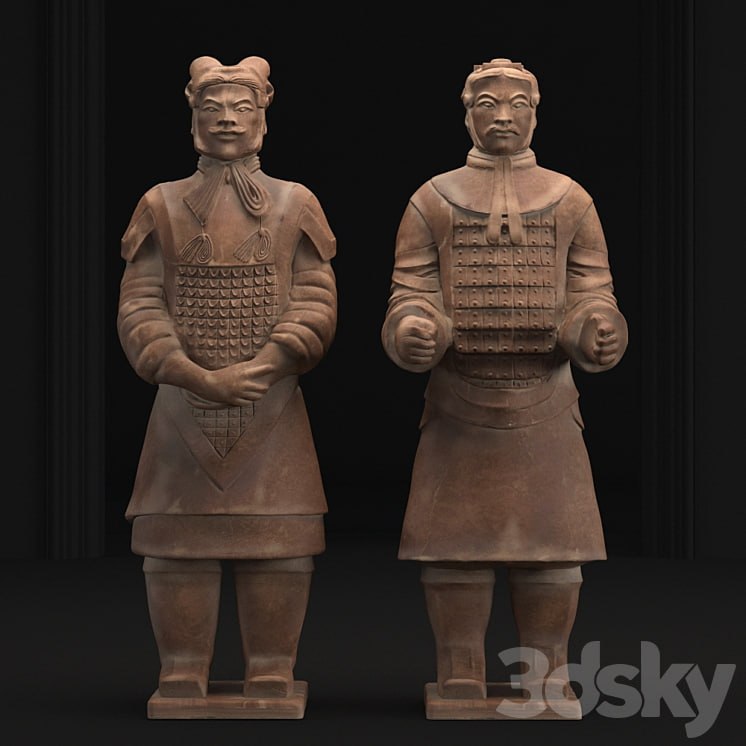 Sculpture of soldiers of the terracotta army
