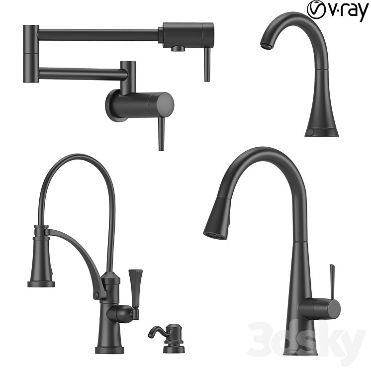 Collection of kitchen faucets
