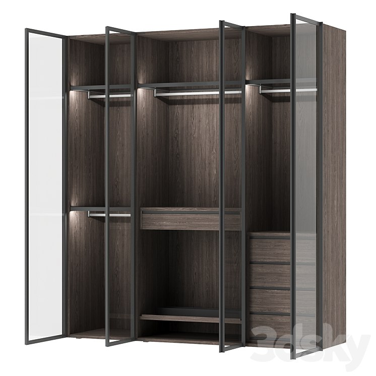 Italian glass wardrobe Scrigno by Sangiacomo