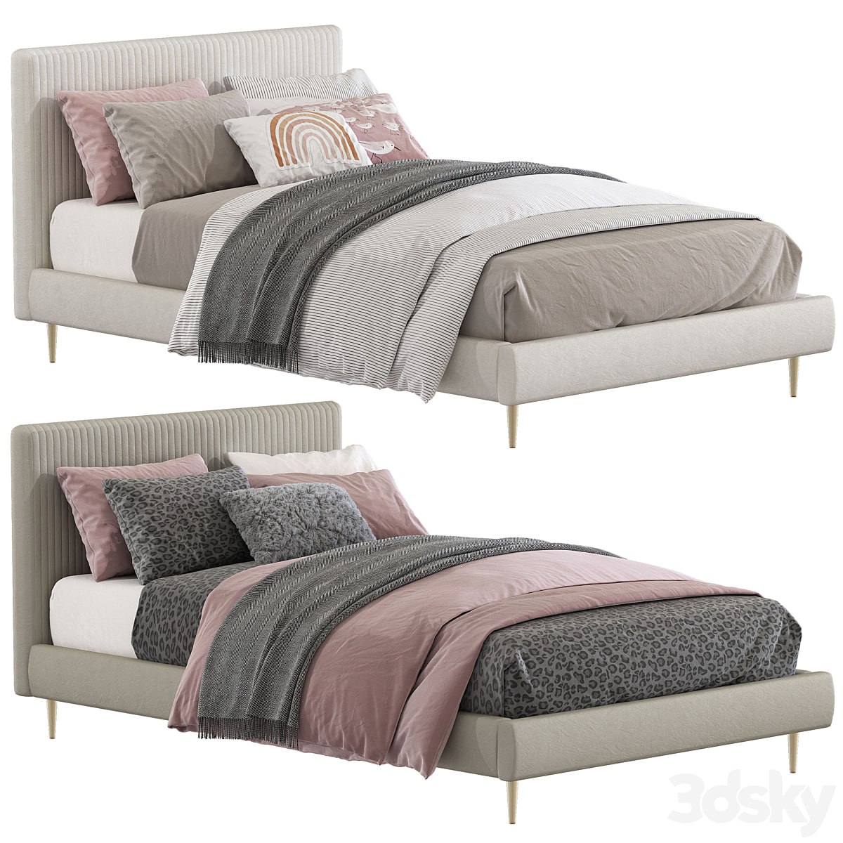 Roar / Rabbit Pleated Upholstered Bed 218