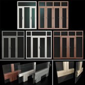 Stained aluminum doors / Stained aluminum doors