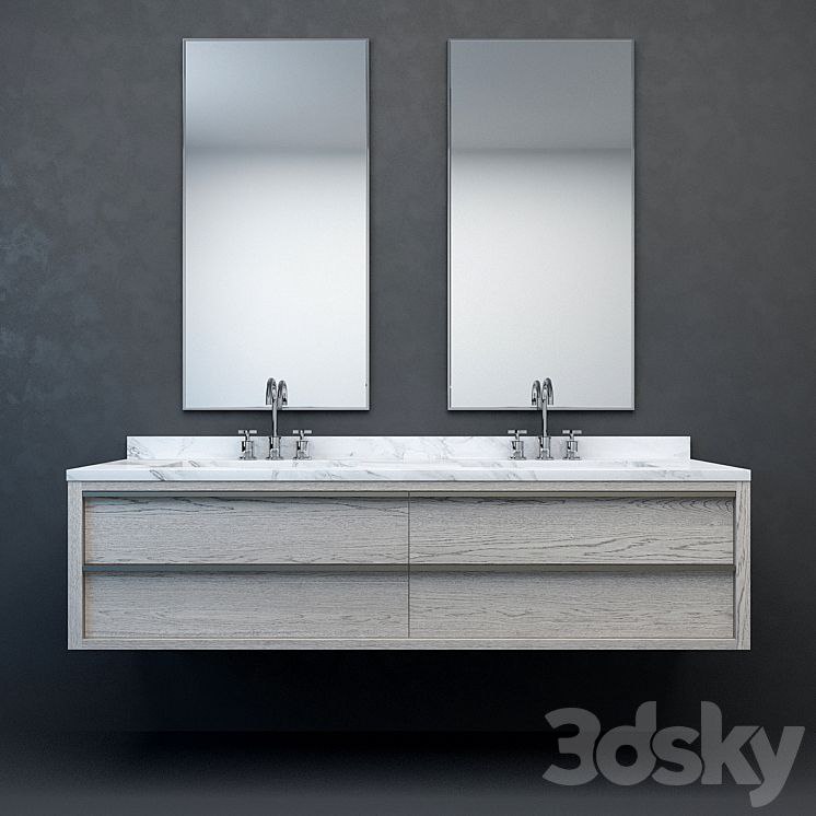 RH Modern Bezier floating