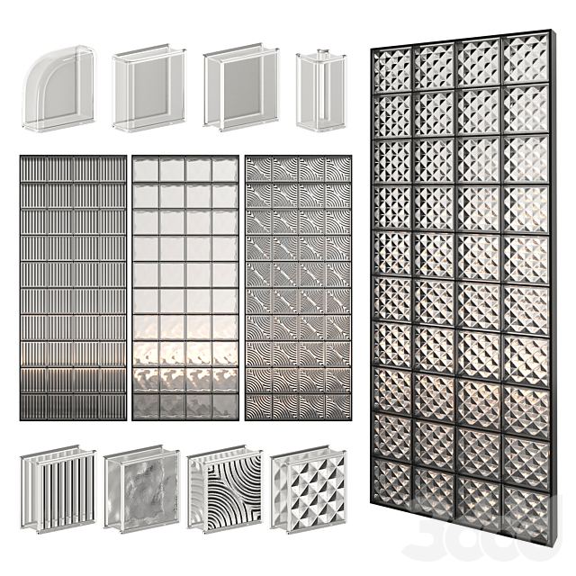 Glass Block Wall 01 ,