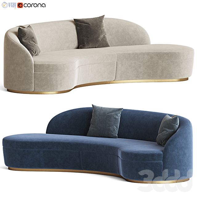 Otium Curved Sofa Capital Collection