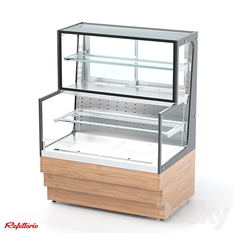 Combined refrigerated confectionery showcase with semi-open access (RKC2 OZ series)