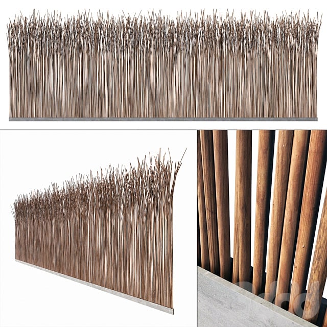 Screen long branch thin decor n5 / Long screen of thin branches No. 5