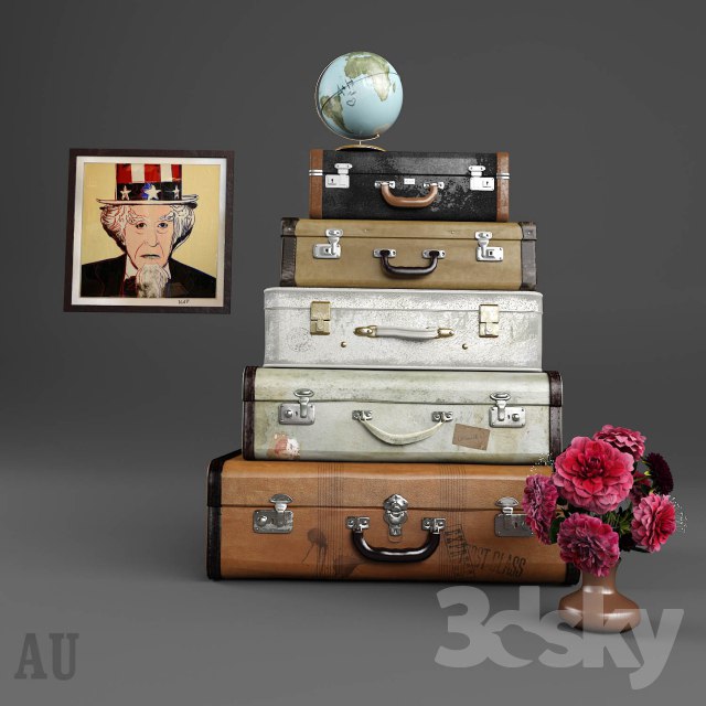 Luggage set and decor
