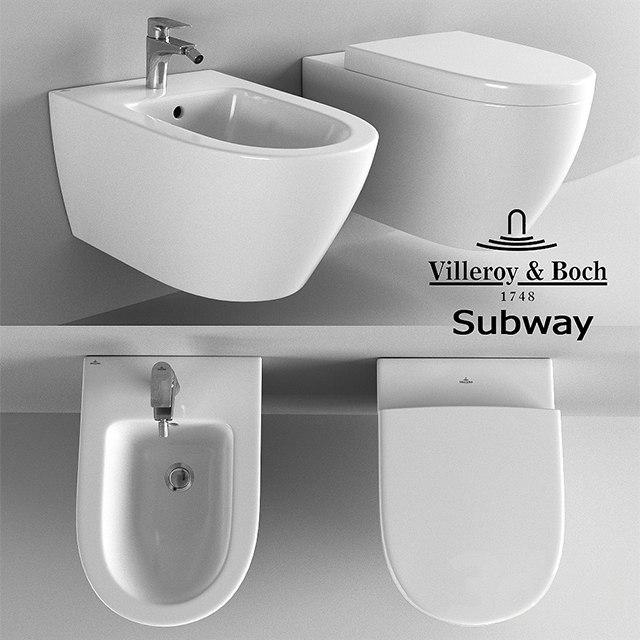 The toilet and bidet Villeroy&Boch Subway