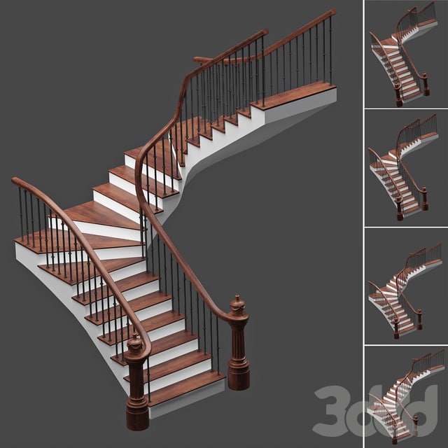 Set of stairs with 4 style