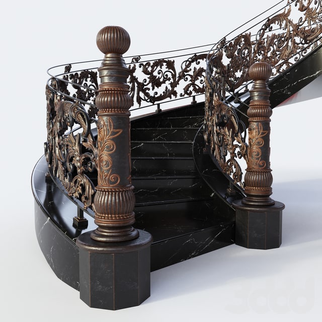 Classic wrought iron staircase