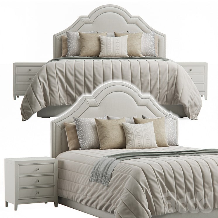 Queen Madison Crown Headboard Bed