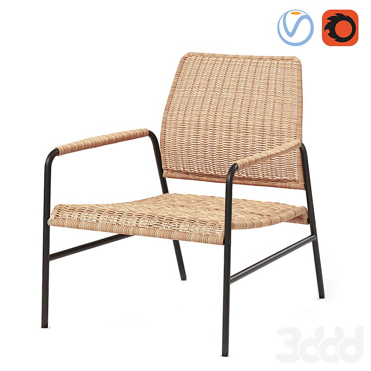 ULRIKSBERG Anthracite rattan chair