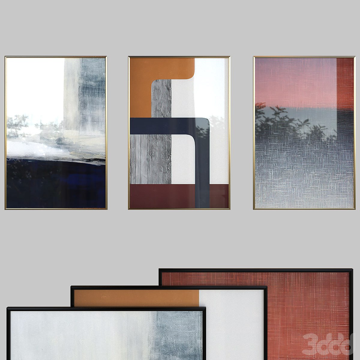 Canvas painting with frame 025