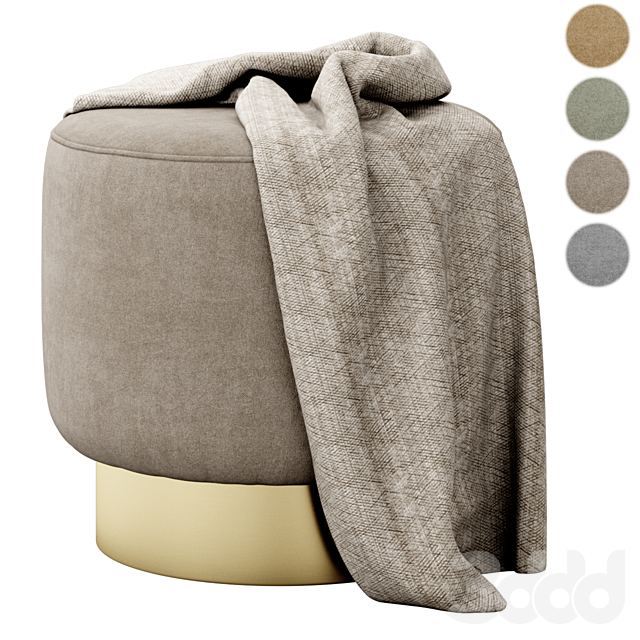 Avalon Ottoman Persimmon by Arteriors Home