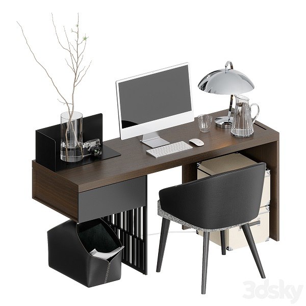 Table Molteni SCRIBA Home Office, Armchair Minotti Lawson, IMAC