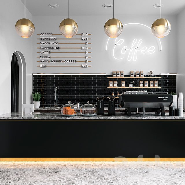 COFFEE SHOP (vray GGX, corona PBR)