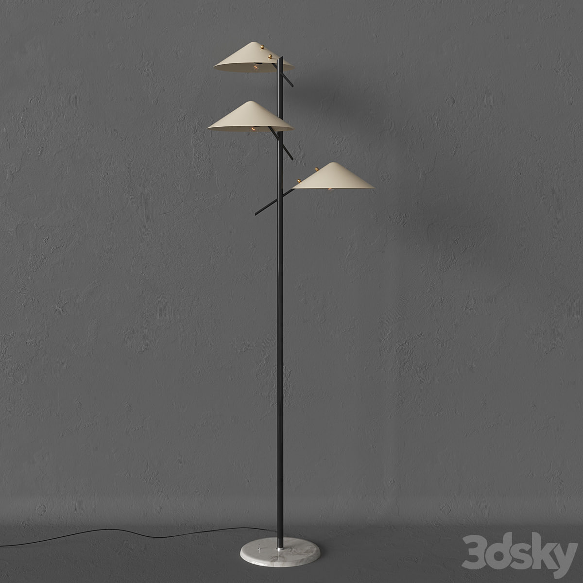 Stilnovo Floor Lamp Triple Shades