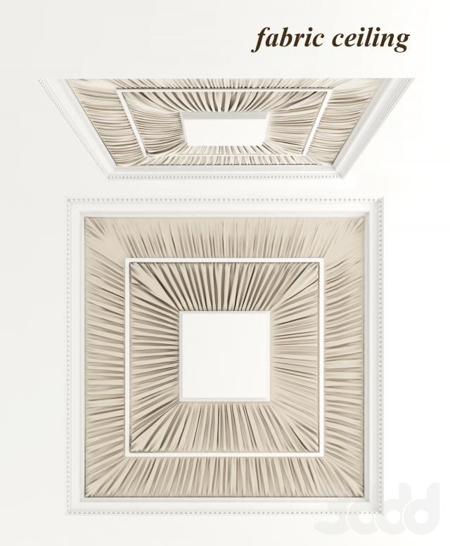 Drapery fabric on the ceiling