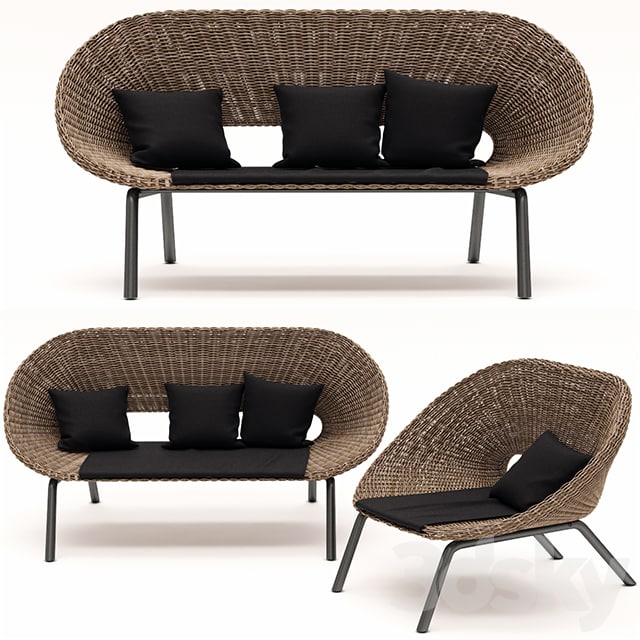 Sofa and armchair from the collection of Loa, Blooma