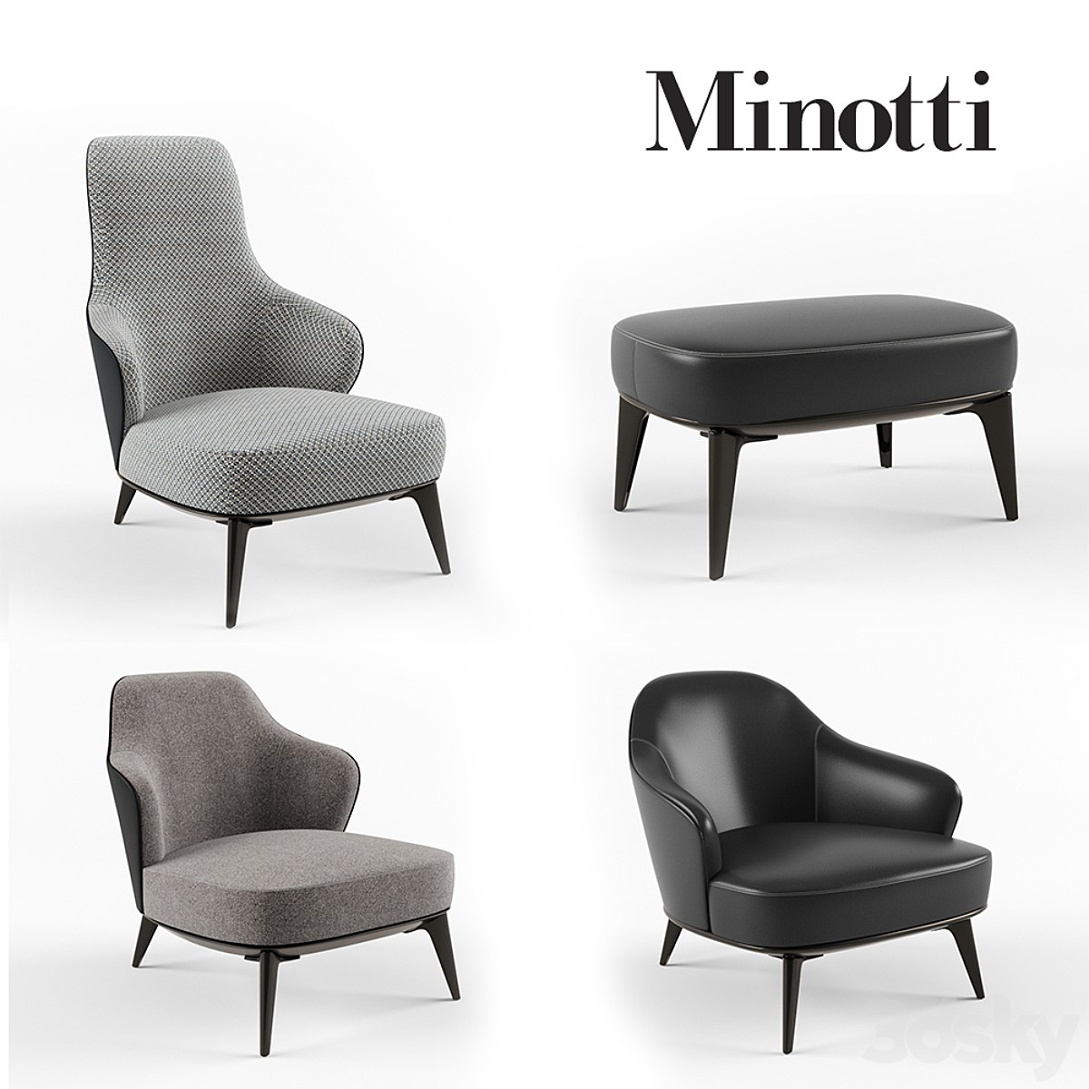 Minotti - Leslie armchair set