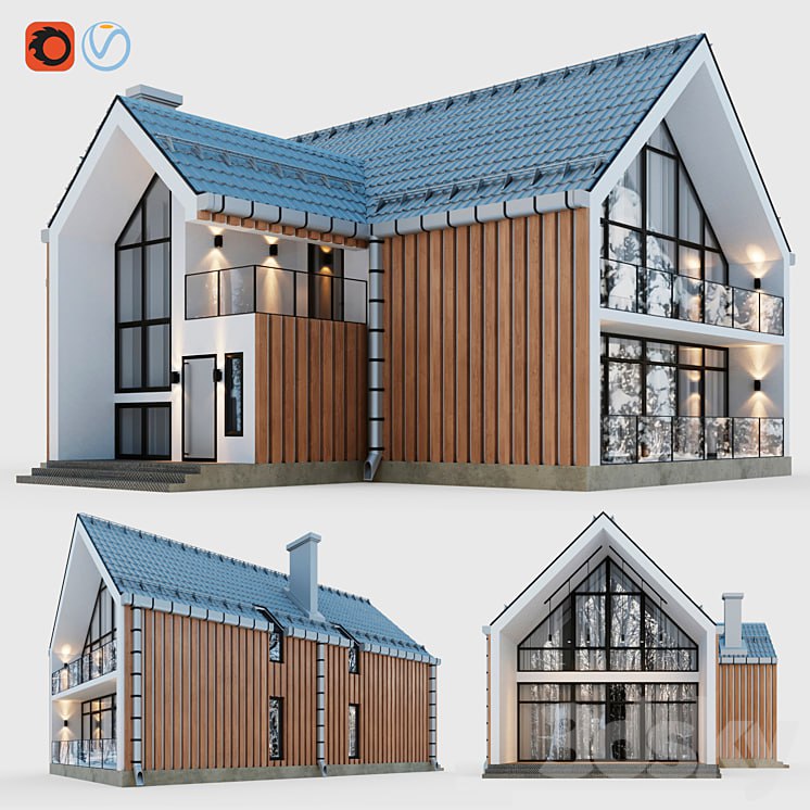 Barnhouse with terraces and balconies