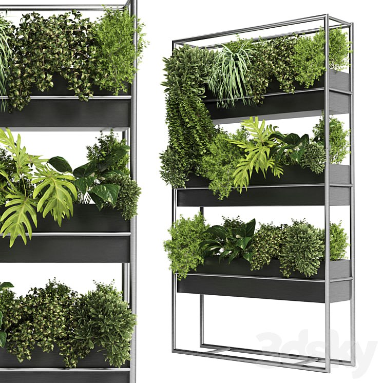 Indoor Plant Plant Stand Metal Vase 02