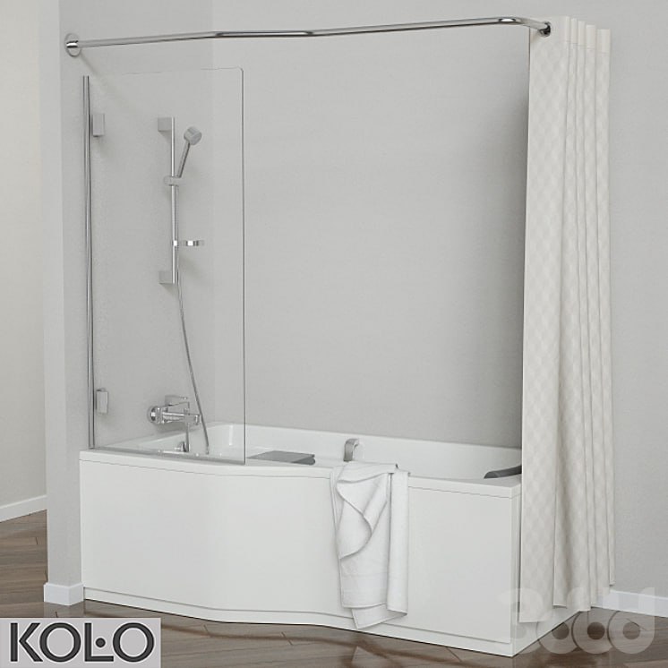 Set baths Comfort Plus TM KOLO with glass curtains and soft