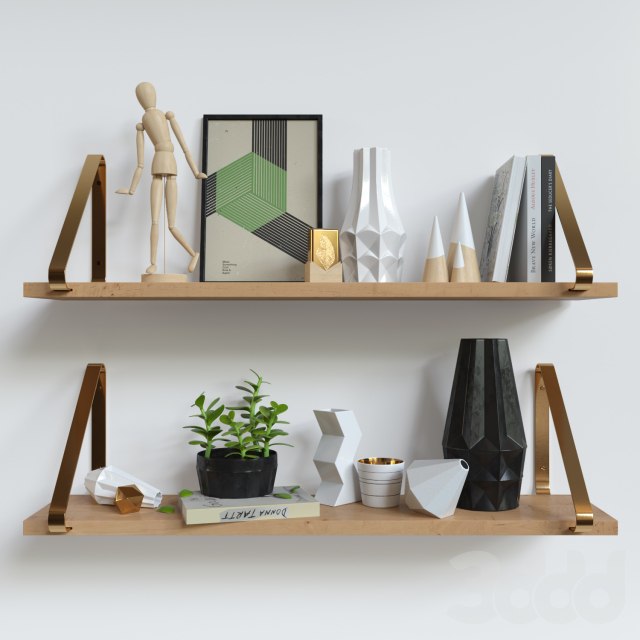 Set with shelves