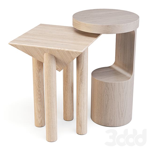 Crate and Barrel: Hout and Flora - Side Tables ,