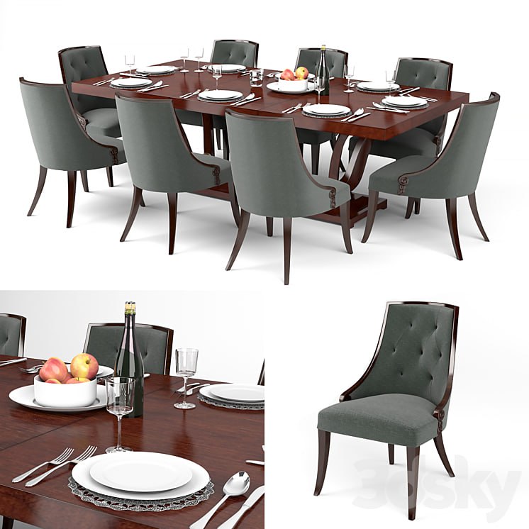 Guy Fontaine Dining Table & chairs +chair