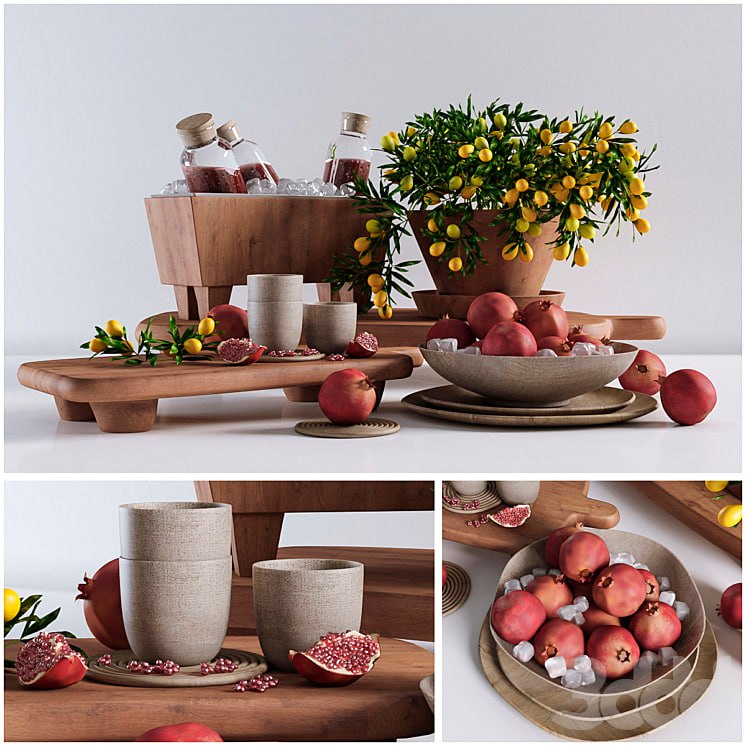 Decorative set for the kitchen # 5 -sabi