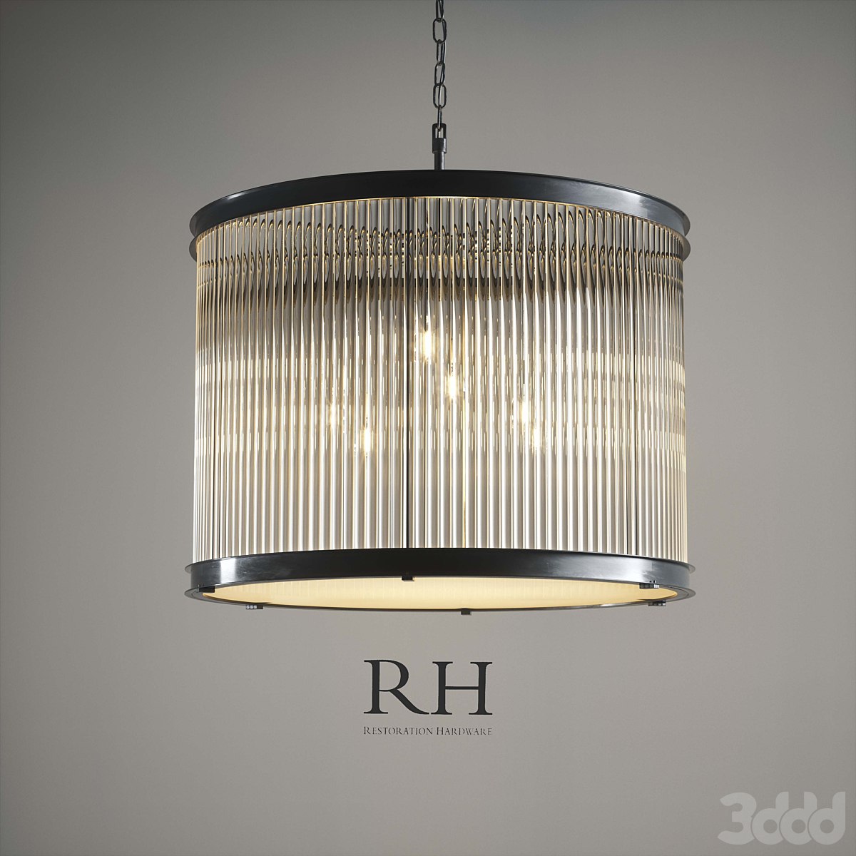 1920S ESSEX CRYSTAL ROD CHANDELIER 36"