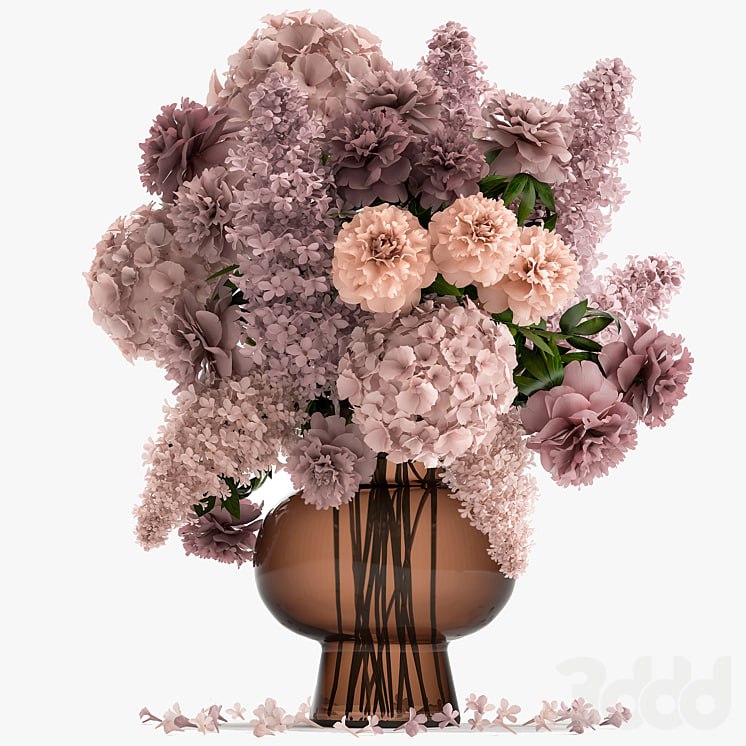 Bouquet 144. hydrangea, flowers, vase, peonies, luxury decor, lilac, stele, large, beautiful, delicate, inerier, decorative, eco design