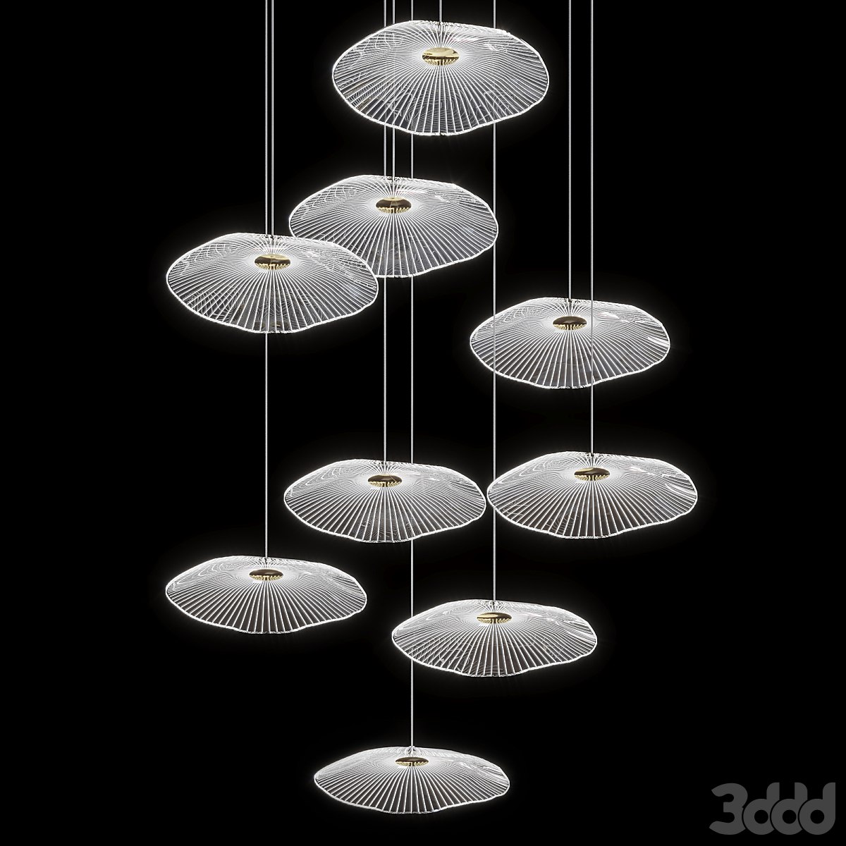 Modern LED ceiling lamp Ing in the form of a lotus leaf