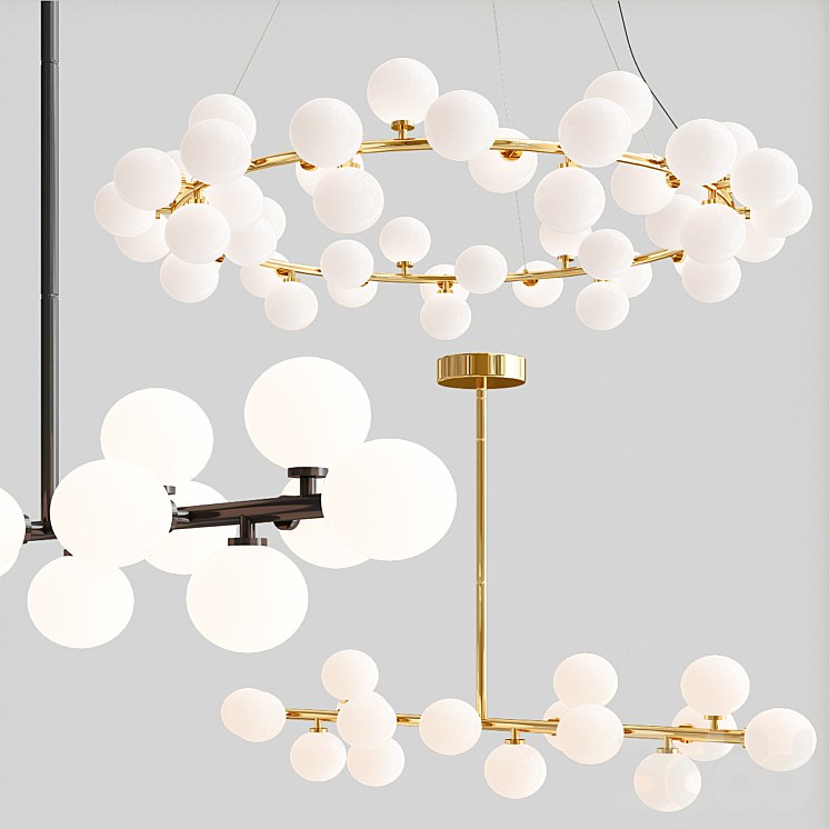 Bubble Stik and Milk Bublle Round Chandelier Collection