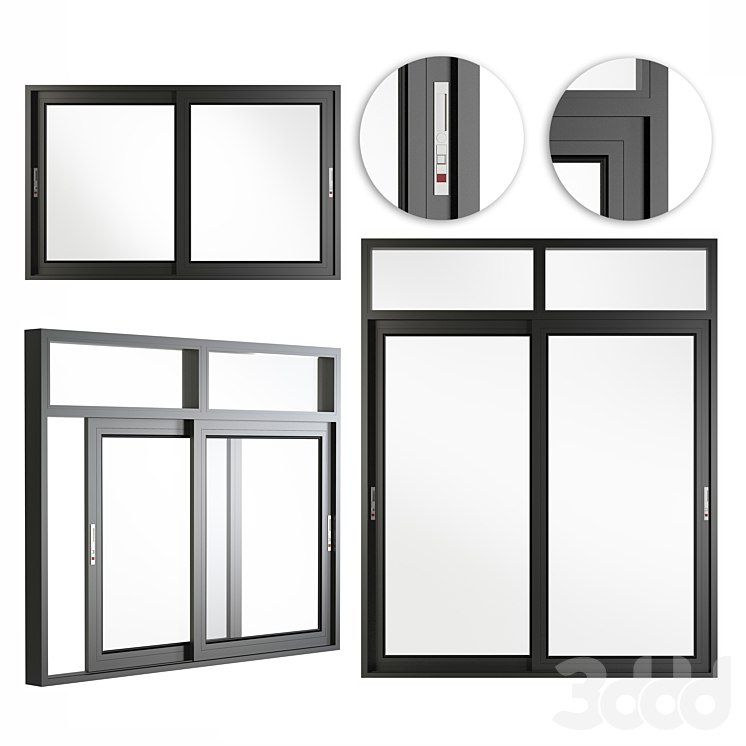 Aluminum Sliding Door & windows with header
