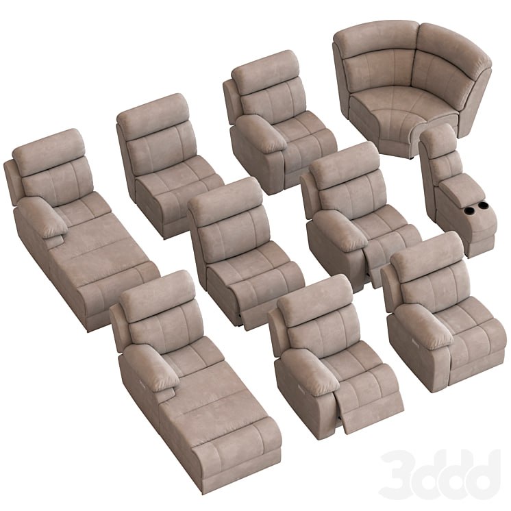 Modular Sofa with Foot lift