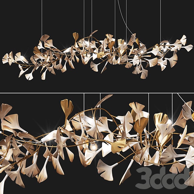 Porcelain Chandelier Ginkgo Bespoke