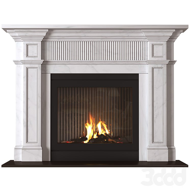 Marble modern Fireplace