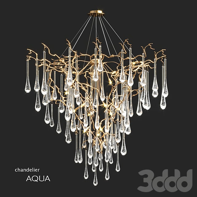 Serip Aqua 19 Lamp Funnel Bespoke Chandelier