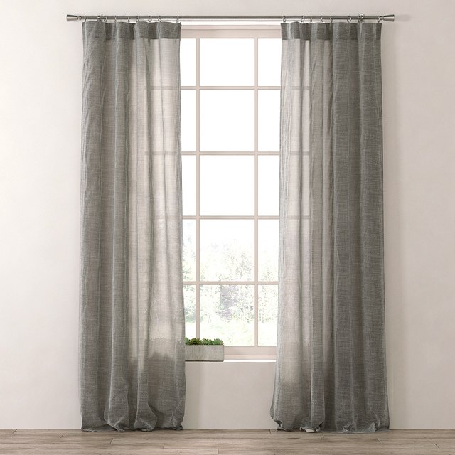 RH METALLIC OPAQUE LINEN DRAPERY PANEL
