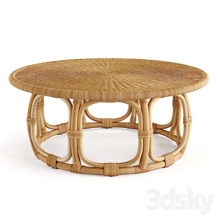 Anguilla Rattan Coffee Table Serena & Lily