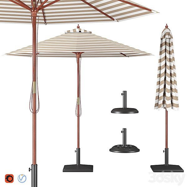 Parasol With Bases 2