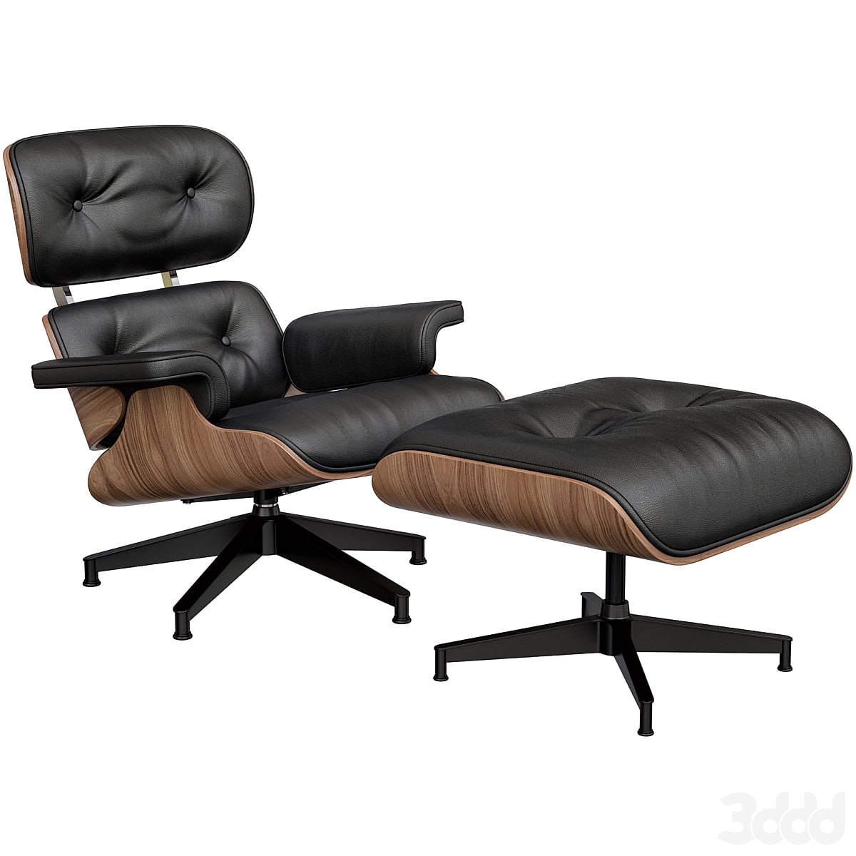 Eames Style Lounge Chair & Ottoman