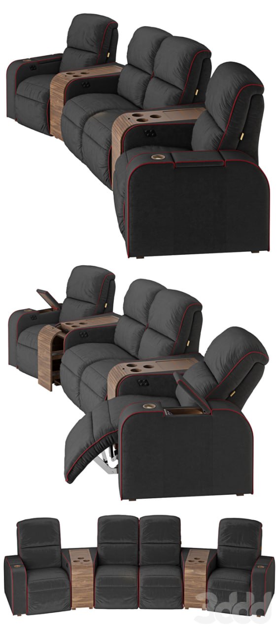 Moovia Dallas venice curved row 2 loveseats 2 normalseats